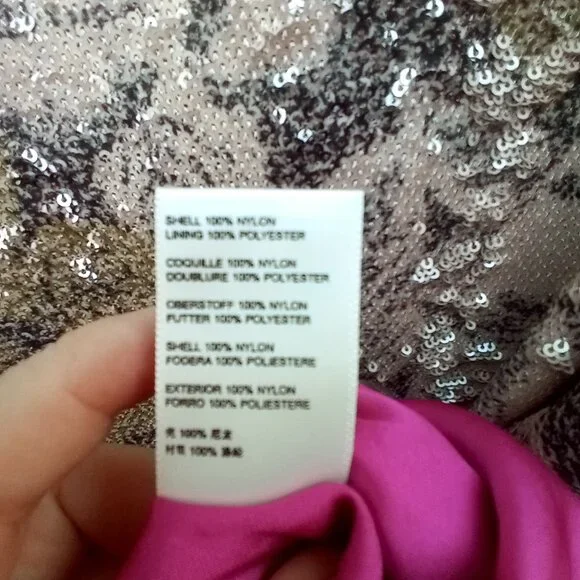 Anthropologie Top Womens Sz 18W Pink Marie Sequin Puff Sleeve Blouse New Floral - Picture 12 of 16